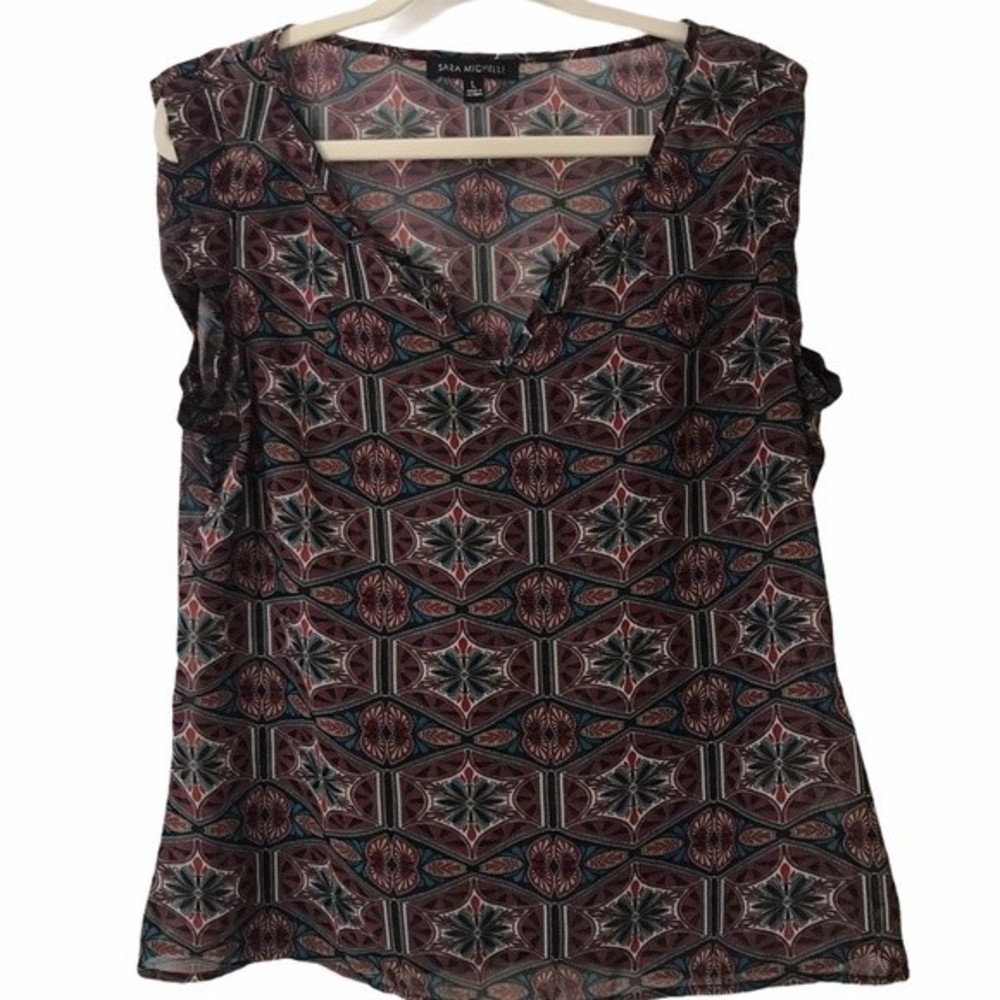 Sara Michelle Y2K Sleeveless Top Fairy Goth Whimsigoth Witchy Lightweight Size L